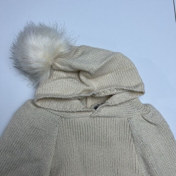 Dog Sweater Cream Chevron Knit Hooded “Chill out” Medium Winter Clothes Warm - Picture 8 of 10
